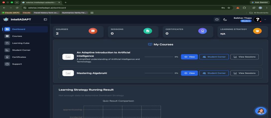 EdWise dashboard