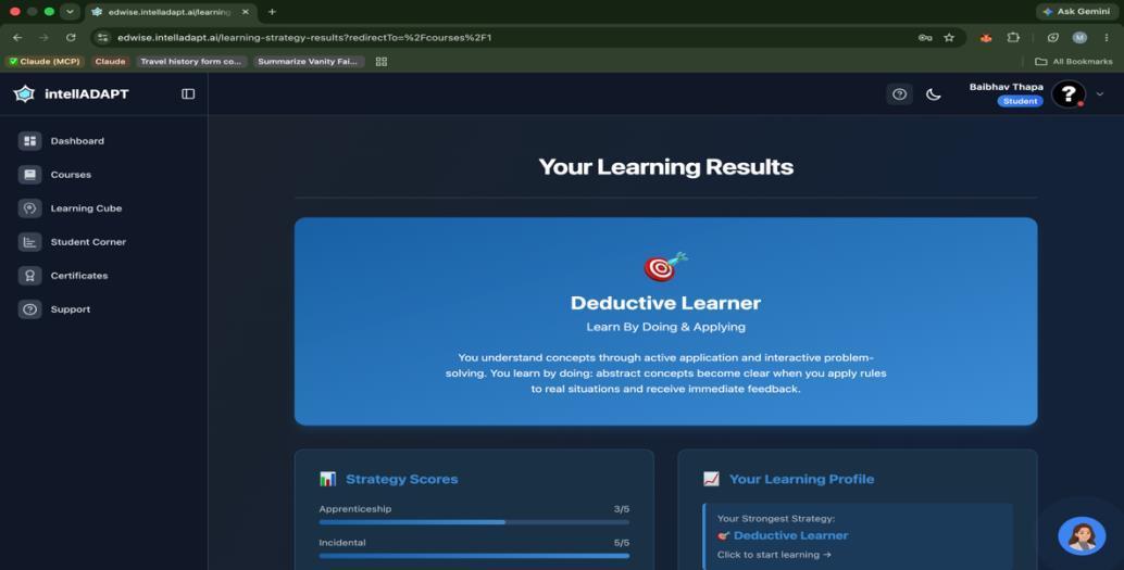 Learning strategy test introduction